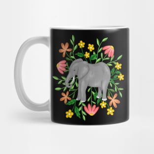 Floral Elephant Mug